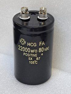 Конденсатор електролітичний 22000 mkF 80V 105C HCG  болтове з'єднання (50mm*80mm) (КЕ0283) КЕ0283 фото