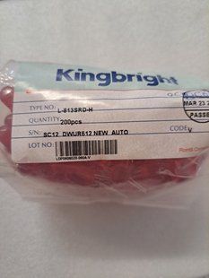 Світлодіод червоний Kingbright L-813SRD-H 10mm СВД002 фото